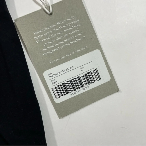 New Everlane The Perform Bike Shorts Black Size Small - Picture 6 of 9